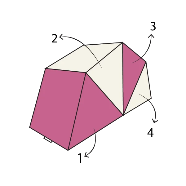 Motoroom – Katlanabilir ve Kişiselleştirilebilir Motor Garajı - Pembe & Krem